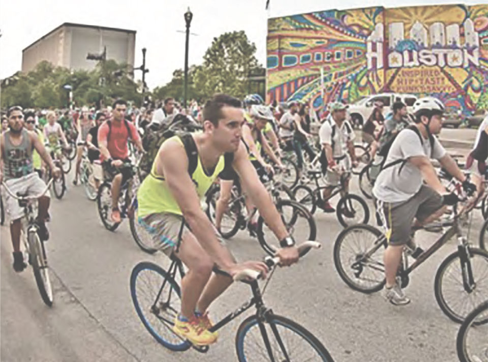 Houston bicycle culture is inspired mural