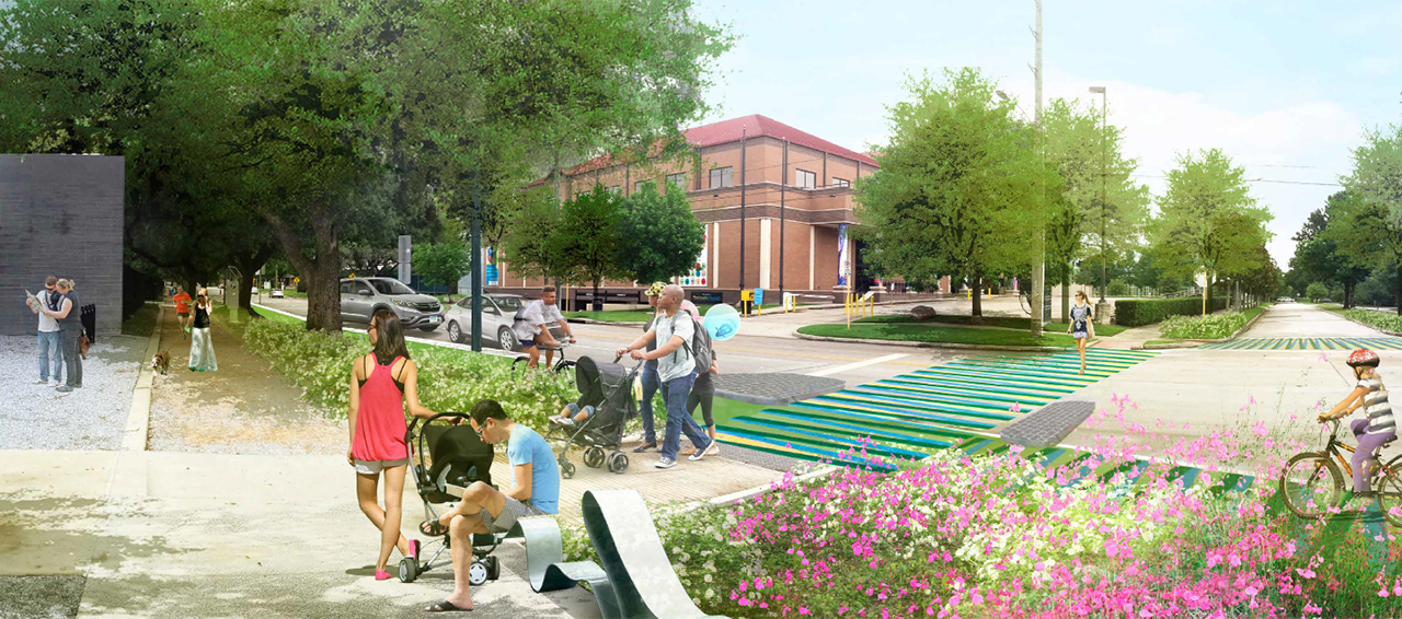 Museum Park rendering of Hermann Park Drive courtesy of SWA